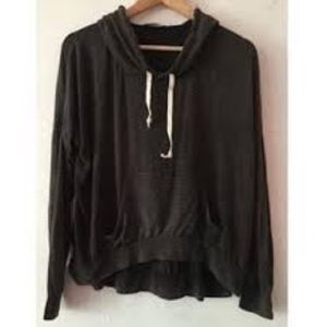 Brandy Melville Soft Pullover Striped Hoodie